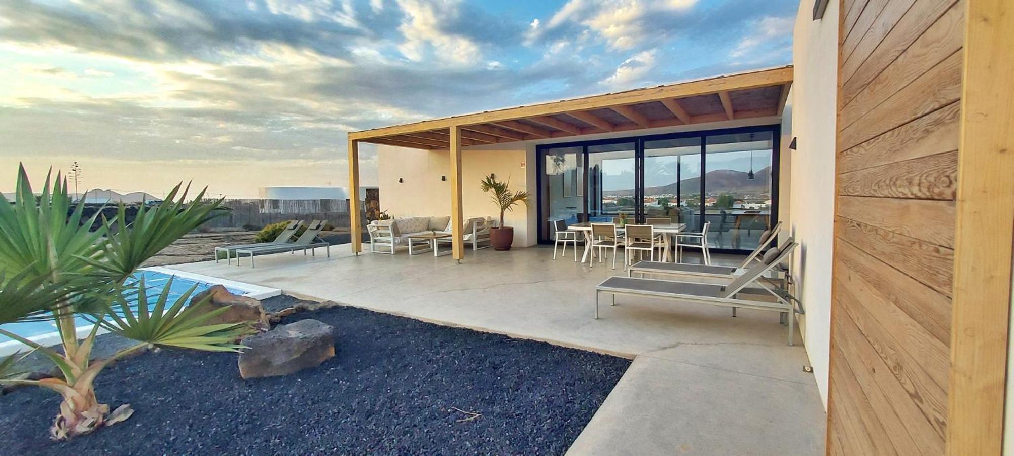 Villa Tabaiba En Lajares Con Piscina Kültér fotó